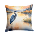 Blue Heron in the Golden Hour Throw Pillow