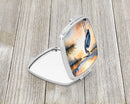 Blue Heron in the Golden Hour Compact Mirror – Stylish Purse Mirror with Artistic Covers