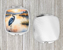 Blue Heron in the Golden Hour Compact Mirror – Stylish Purse Mirror with Artistic Covers