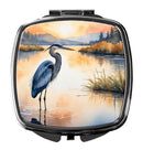 Blue Heron in the Golden Hour Compact Mirror – Stylish Purse Mirror with Artistic Covers