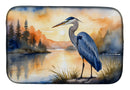 Blue Heron in the Golden Hour Dish Drying Mat
