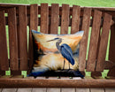 Blue Heron in the Golden Hour Throw Pillow - 14x14 Decorative Pillow – Art for Your Home & Patio