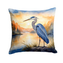 Blue Heron in the Golden Hour Throw Pillow