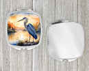 Blue Heron in the Golden Hour Compact Mirror – Stylish Purse Mirror with Artistic Covers