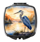 Blue Heron in the Golden Hour Compact Mirror – Stylish Purse Mirror with Artistic Covers