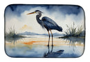 Blue Heron Barely Lit Sky Dish Drying Mat