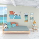 Blue Heron Barely Lit Sky Standard Pillowcase – Artistic Decorative Front, White Back