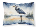 Blue Heron Barely Lit Sky Standard Pillowcase – Artistic Decorative Front, White Back