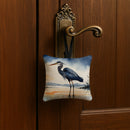 Blue Heron Barely Lit Sky Hanging Square Fabric Ornament 3.5 × 3.5