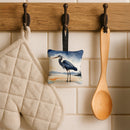 Blue Heron Barely Lit Sky Hanging Square Fabric Ornament 3.5 × 3.5