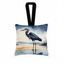 Blue Heron Barely Lit Sky Hanging Square Fabric Ornament 3.5 × 3.5