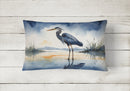 Blue Heron Barely Lit Sky Throw Pillow
