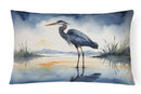Blue Heron Barely Lit Sky Throw Pillow