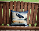 Blue Heron Barely Lit Sky Throw Pillow - 14x14 Decorative Pillow – Art for Your Home & Patio