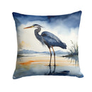 Blue Heron Barely Lit Sky Throw Pillow - 14x14 Decorative Pillow – Art for Your Home & Patio