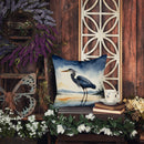 Blue Heron Barely Lit Sky Throw Pillow
