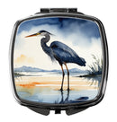 Blue Heron Barely Lit Sky Compact Mirror – Stylish Purse Mirror with Artistic Covers
