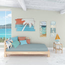 Blue Heron Barely Lit Sky Standard Pillowcase – Artistic Decorative Front, White Back