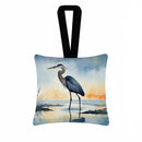 Blue Heron Barely Lit Sky Hanging Square Fabric Ornament 3.5 × 3.5