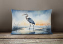 Blue Heron Barely Lit Sky Throw Pillow