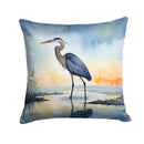 Blue Heron Barely Lit Sky Throw Pillow - 14x14 Decorative Pillow – Art for Your Home & Patio