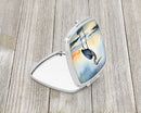 Blue Heron Barely Lit Sky Compact Mirror – Stylish Purse Mirror with Artistic Covers