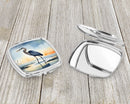 Blue Heron Barely Lit Sky Compact Mirror – Stylish Purse Mirror with Artistic Covers