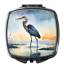 Blue Heron Barely Lit Sky Compact Mirror – Stylish Purse Mirror with Artistic Covers
