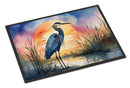 Blue Heron Setting Sun Doormat-24x36 Indoor / Outdoor Rug | Made in USA