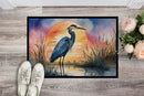 Blue Heron Setting Sun Doormat - 18X27 Indoor / Outdoor Rug | Made in USA