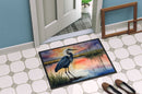 Blue Heron Setting Sun Doormat - 18X27 Indoor / Outdoor Rug | Made in USA