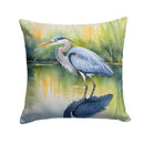 Blue Heron Stalking Prey Throw Pillow - 14x14 Decorative Pillow – Art for Your Home & Patio