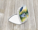 Blue Heron Stalking Prey Compact Mirror – Stylish Purse Mirror with Artistic Covers
