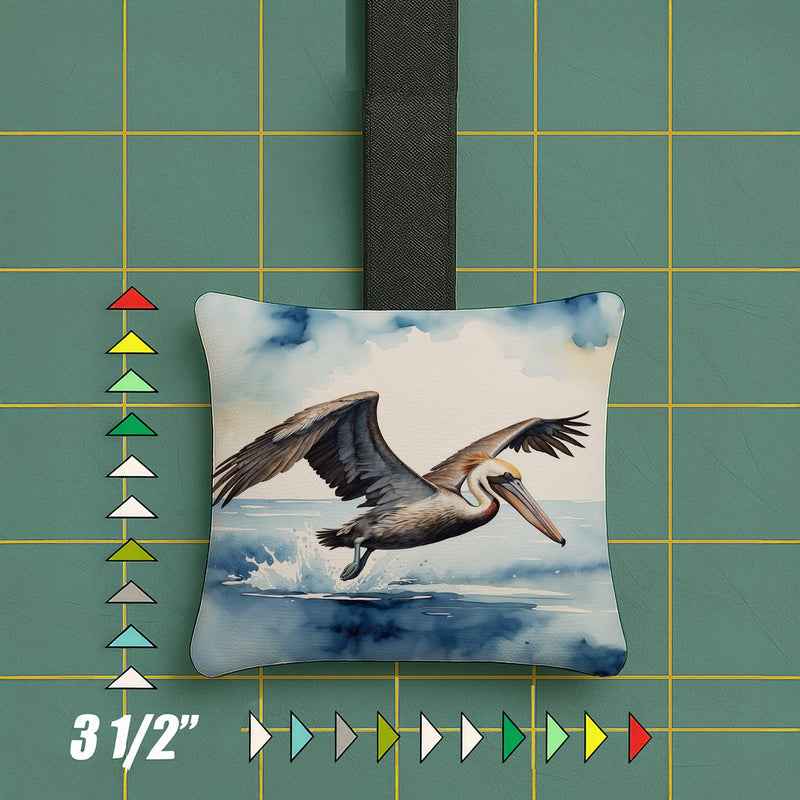 Pelican Diving Hanging Square Fabric Ornament 3.5 × 3.5