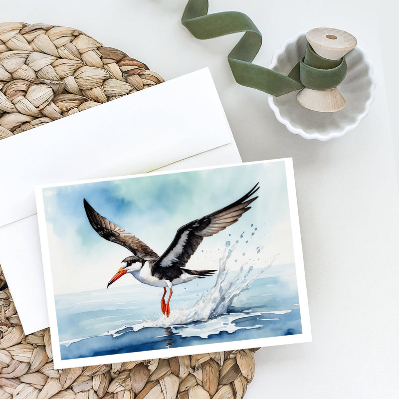 Black Skimmer Greeting Cards - Blank Note Cards – 8-Pack of Artist-Designed Cards with Envelopes