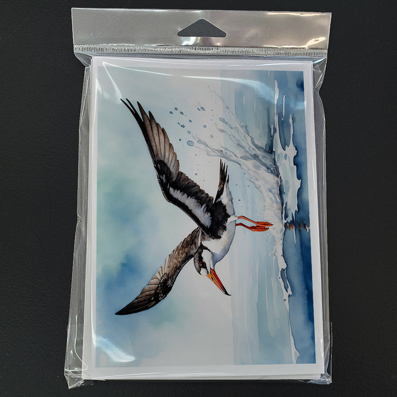 Black Skimmer Greeting Cards - Blank Note Cards – 8-Pack of Artist-Designed Cards with Envelopes