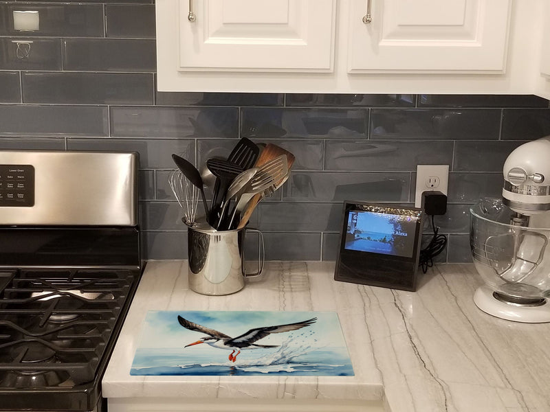Black Skimmer Glass Cutting Boards – Durable, Decorative Kitchen Art