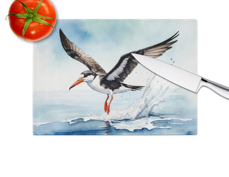 Black Skimmer Glass Cutting Boards – Durable, Decorative Kitchen Art