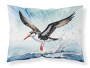 Black Skimmer Standard Pillowcase – Artistic Decorative Front, White Back