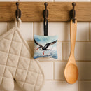 Black Skimmer Hanging Square Fabric Ornament 3.5 × 3.5