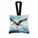 Black Skimmer Hanging Square Fabric Ornament 3.5 × 3.5