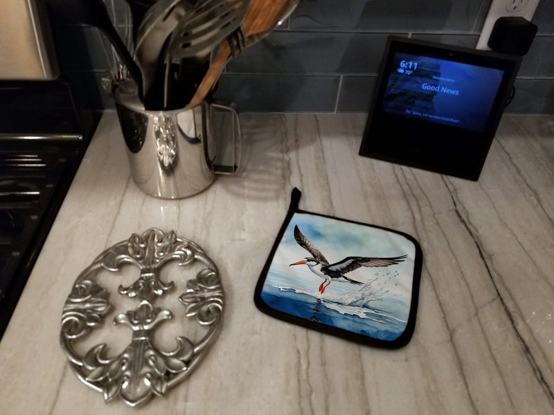 Black Skimmer Pot Holders - Set of 2 Decorative Kitchen Helpers | Made in the USA