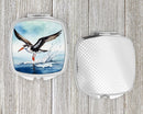 Black Skimmer Compact Mirror – Stylish Purse Mirror with Artistic Covers