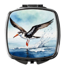 Black Skimmer Compact Mirror – Stylish Purse Mirror with Artistic Covers