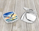 Gull Flying Low Compact Mirror – Stylish Purse Mirror with Artistic Covers