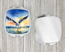 Gull Flying Low Compact Mirror – Stylish Purse Mirror with Artistic Covers