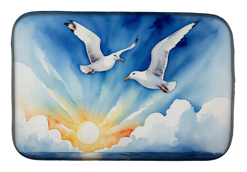 Gulls Soaring High Dish Drying Mat