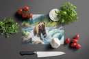 Alaskan Wilderness Grizzly Bear Glass Cutting Boards – Durable, Decorative Kitchen Art