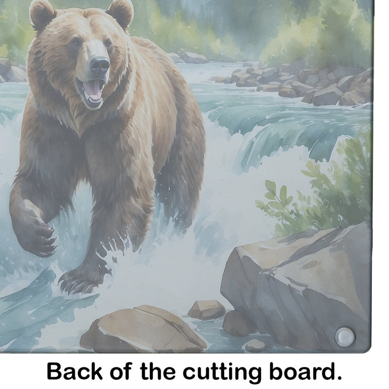 Alaskan Wilderness Grizzly Bear Glass Cutting Boards – Durable, Decorative Kitchen Art