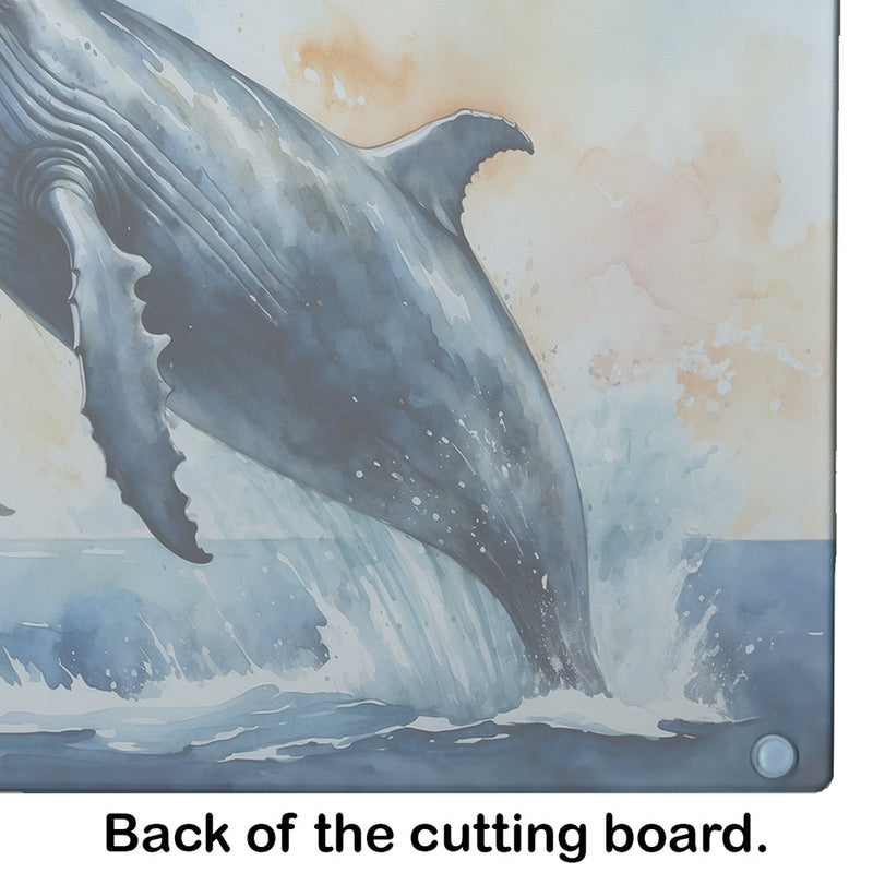 Humpback Whale Breaching Glass Cutting Boards – Durable, Decorative Kitchen Art